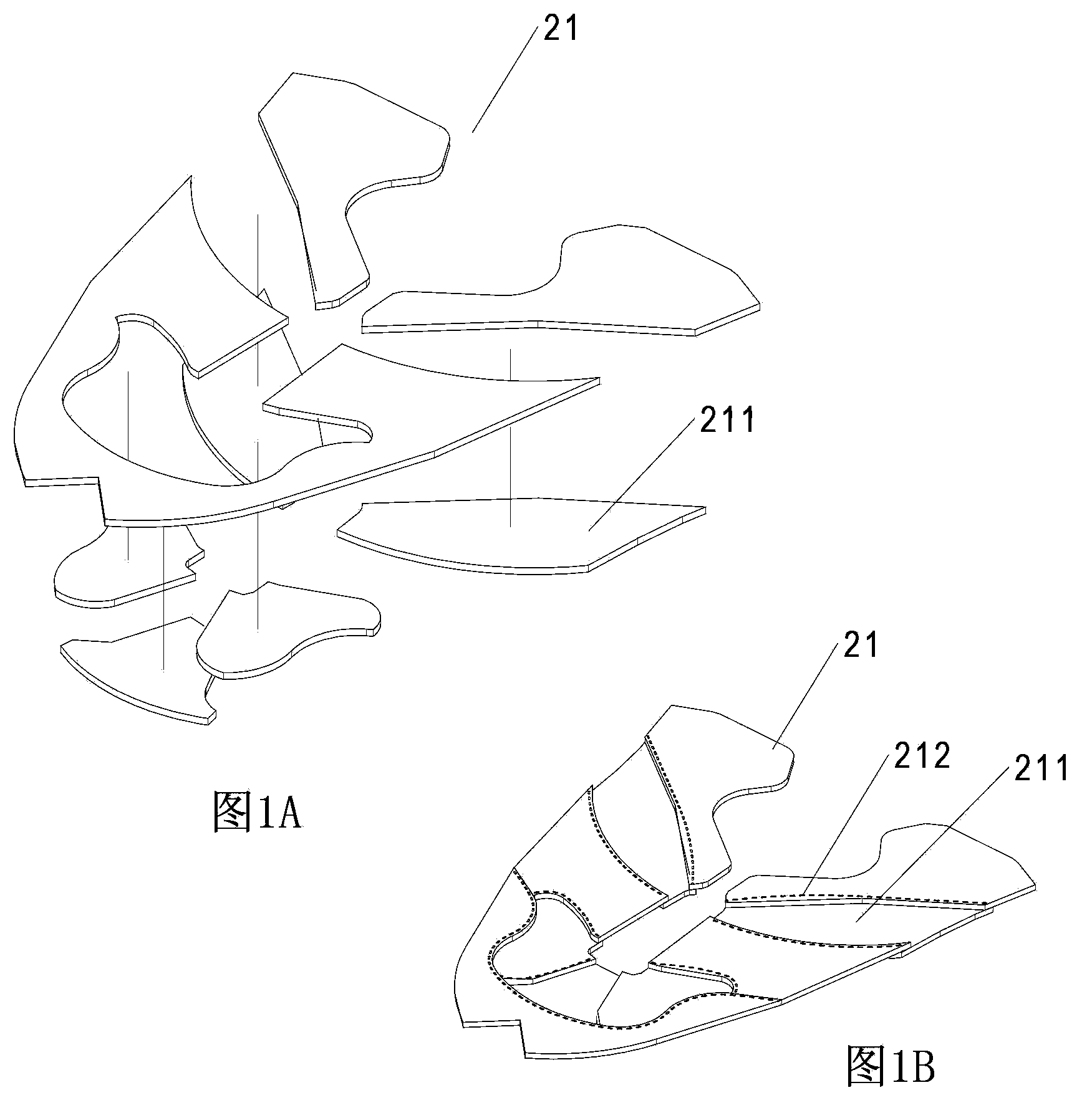 Manufacture method for stitches-free stereo fabric capable of being subjected to multicolor printing