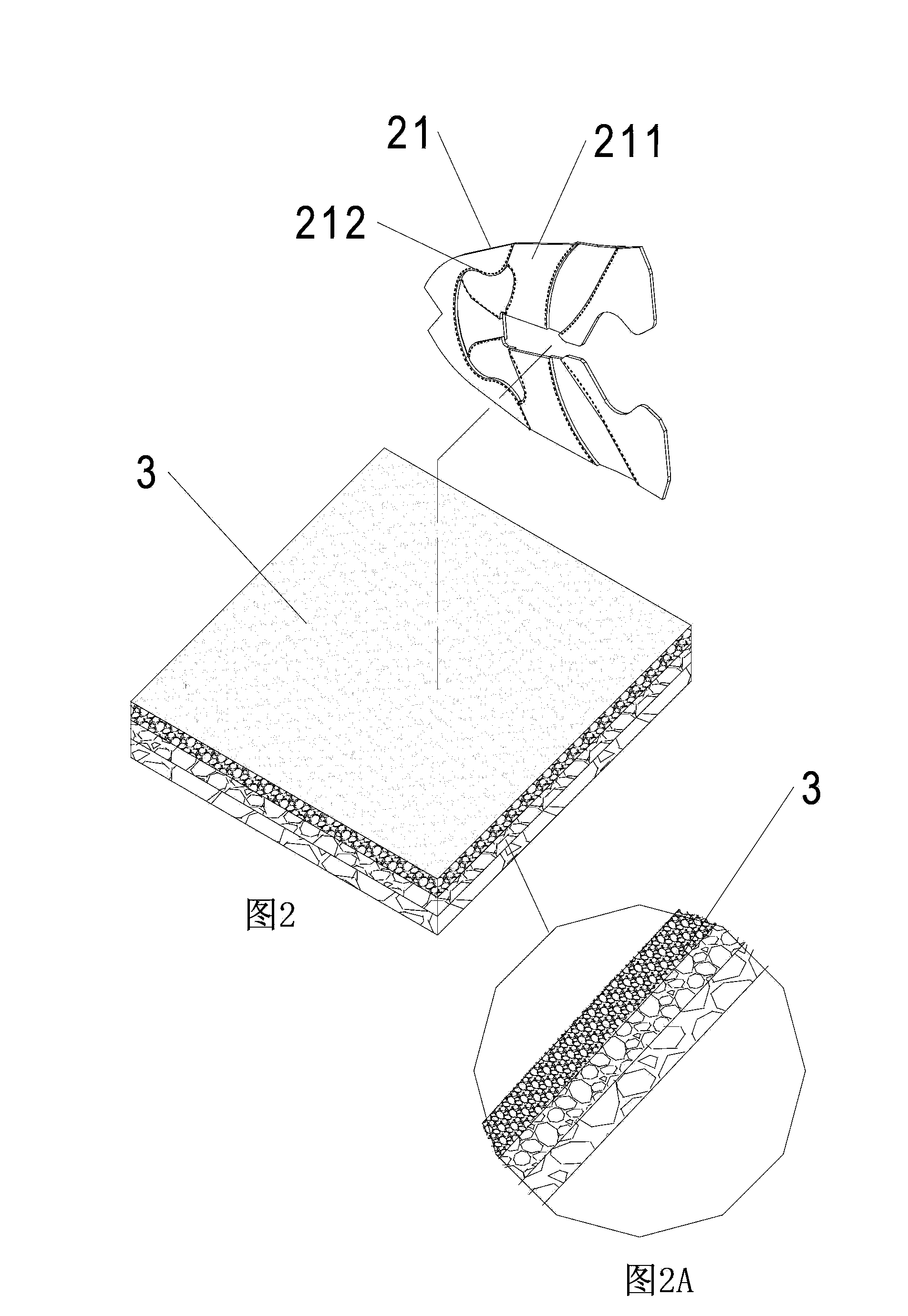 Manufacture method for stitches-free stereo fabric capable of being subjected to multicolor printing