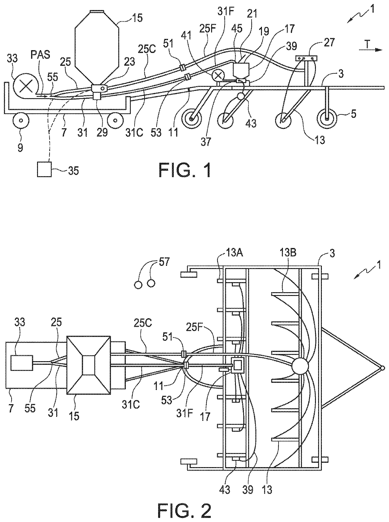 Selectable meter or inductor feed for seeds