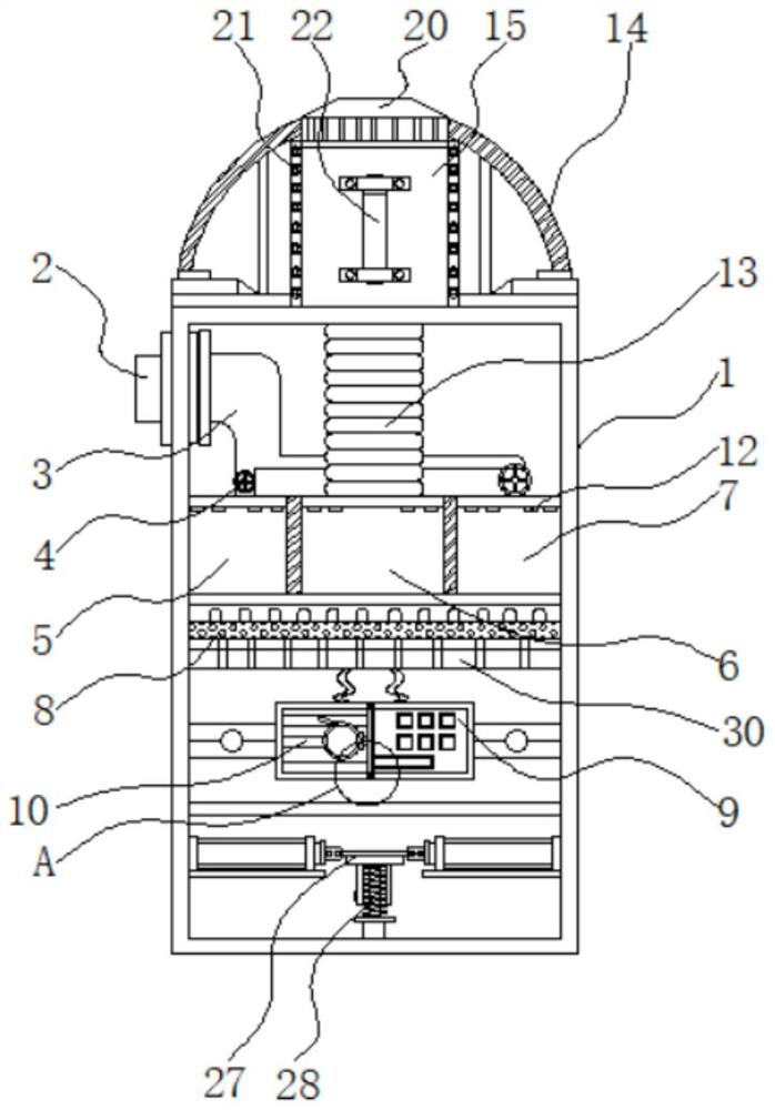 A heating furnace with smoke purification function for oil refining