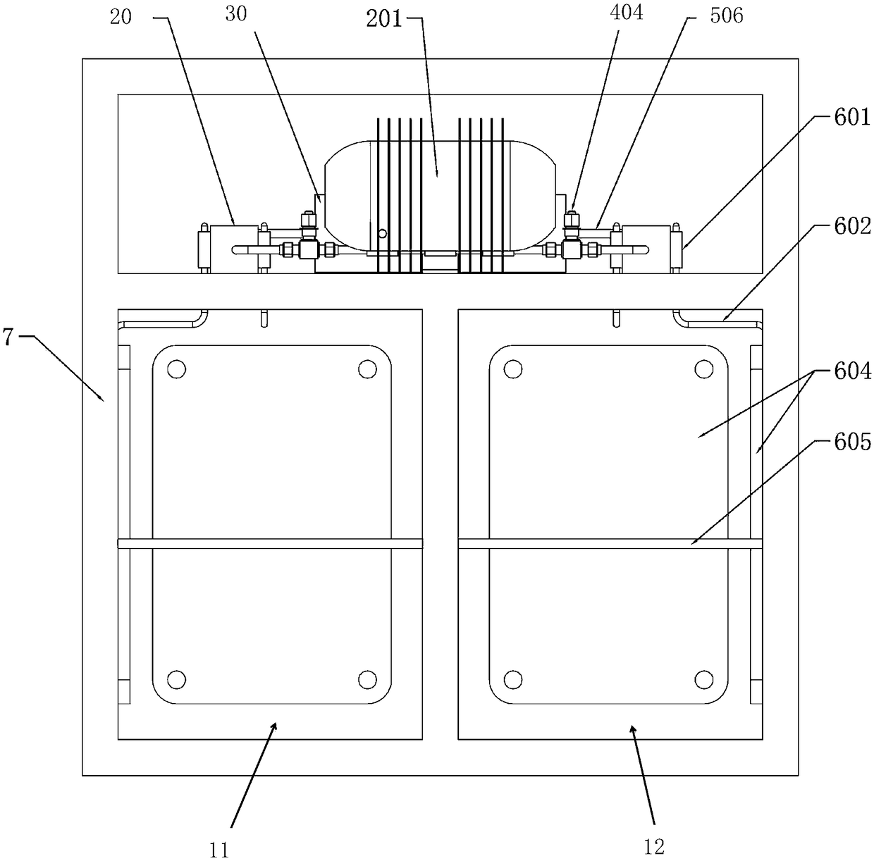 Dual-temperature zone aerospace refrigerator