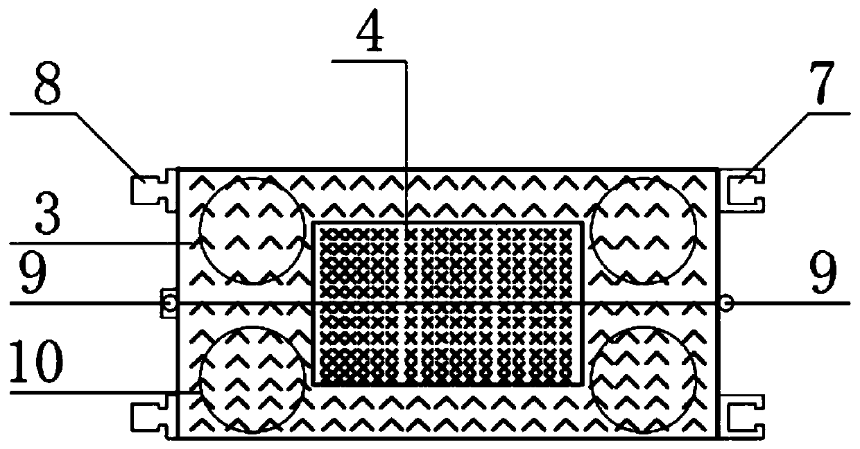 Combined packing box for water quality purification of prawn culture pond