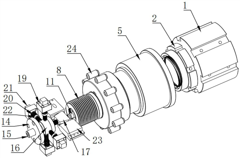 Adjustable combined boring head