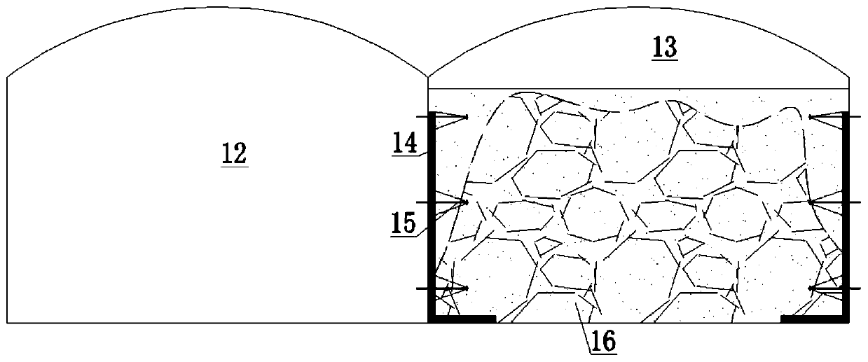 Waste rock and tailing sand cooperative cementing filling method