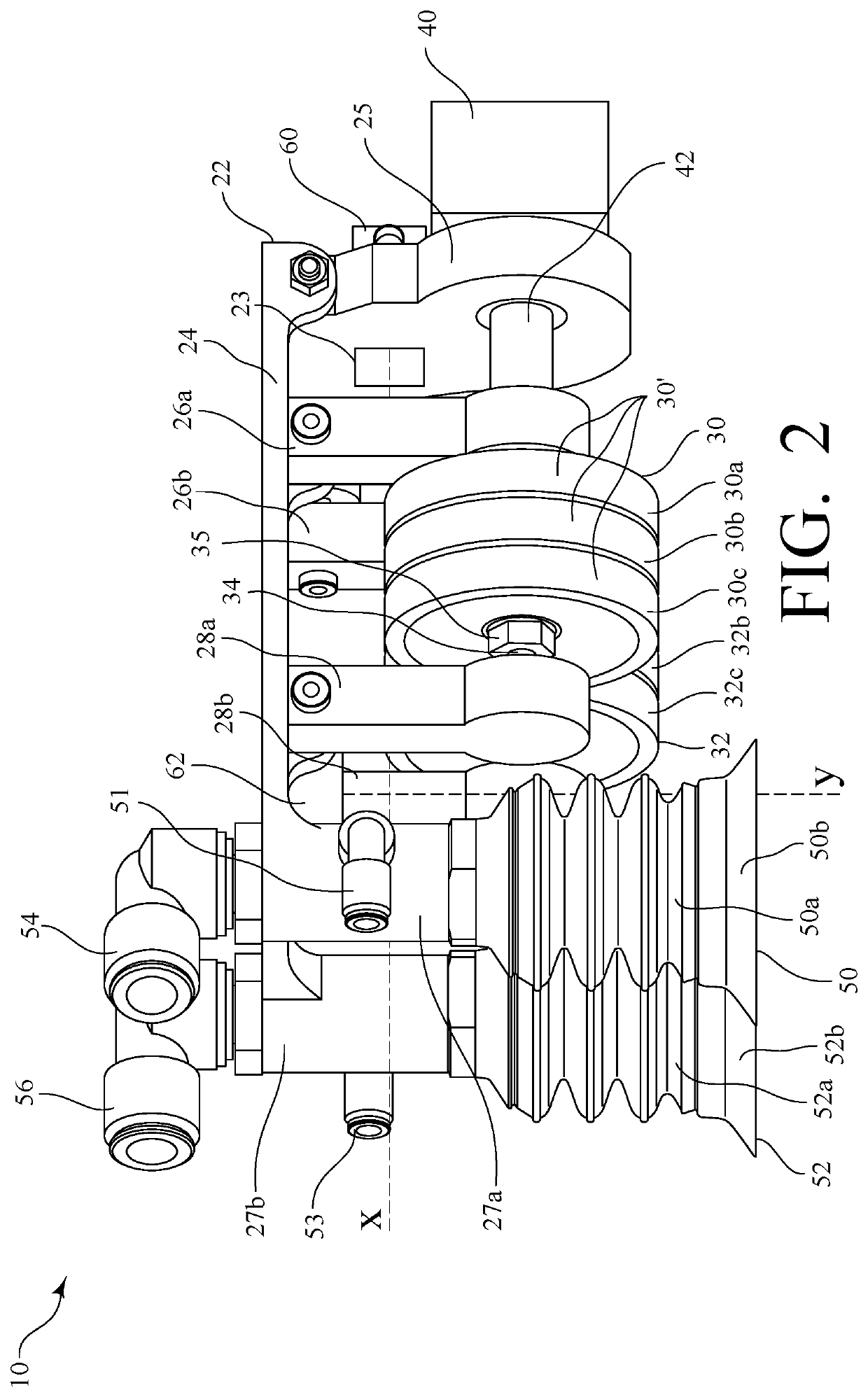 End effector for engaging the flexible packaging materials of parcels