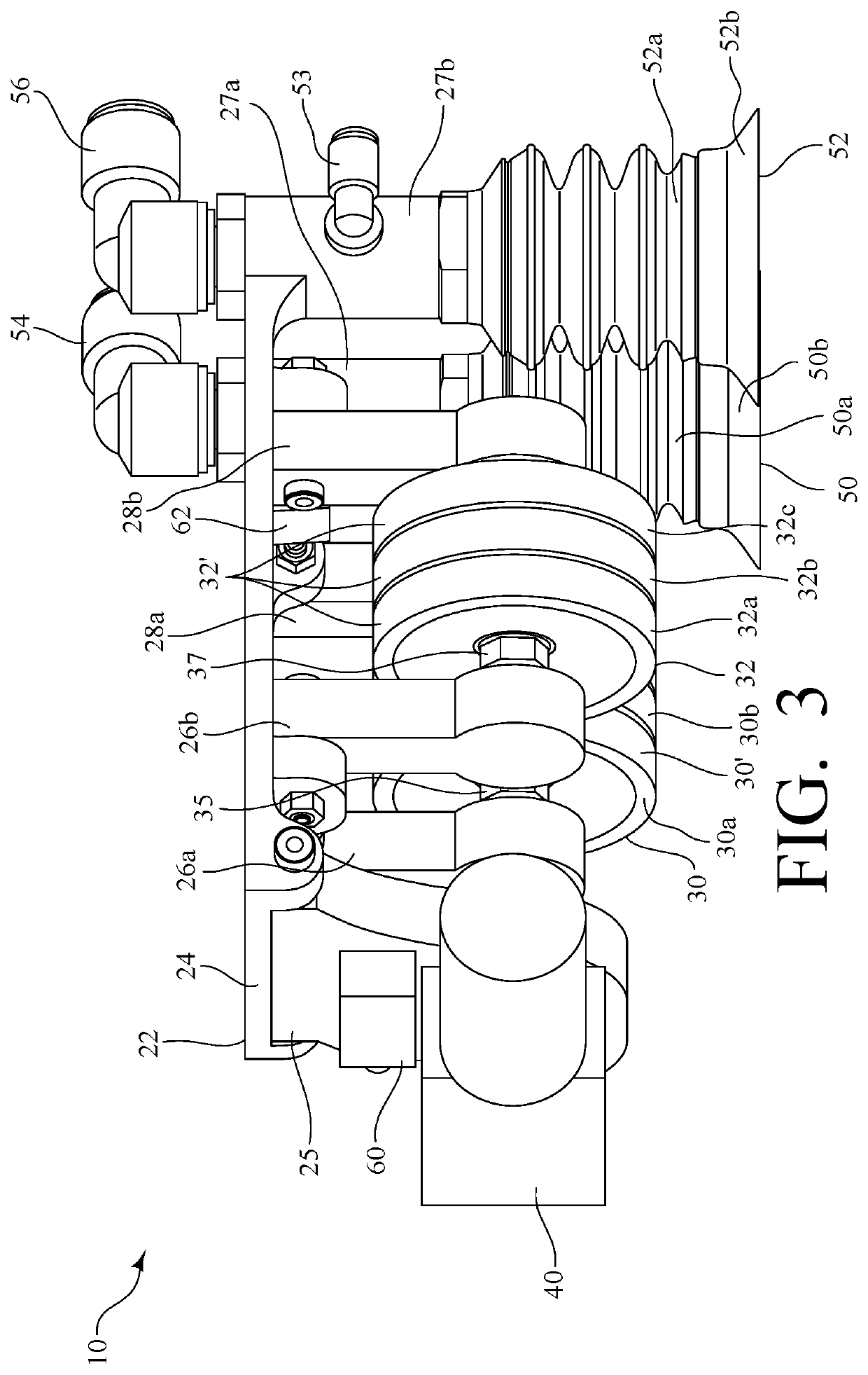 End effector for engaging the flexible packaging materials of parcels