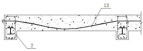 The floor system and its construction method composed of grc hollow box composite slabs