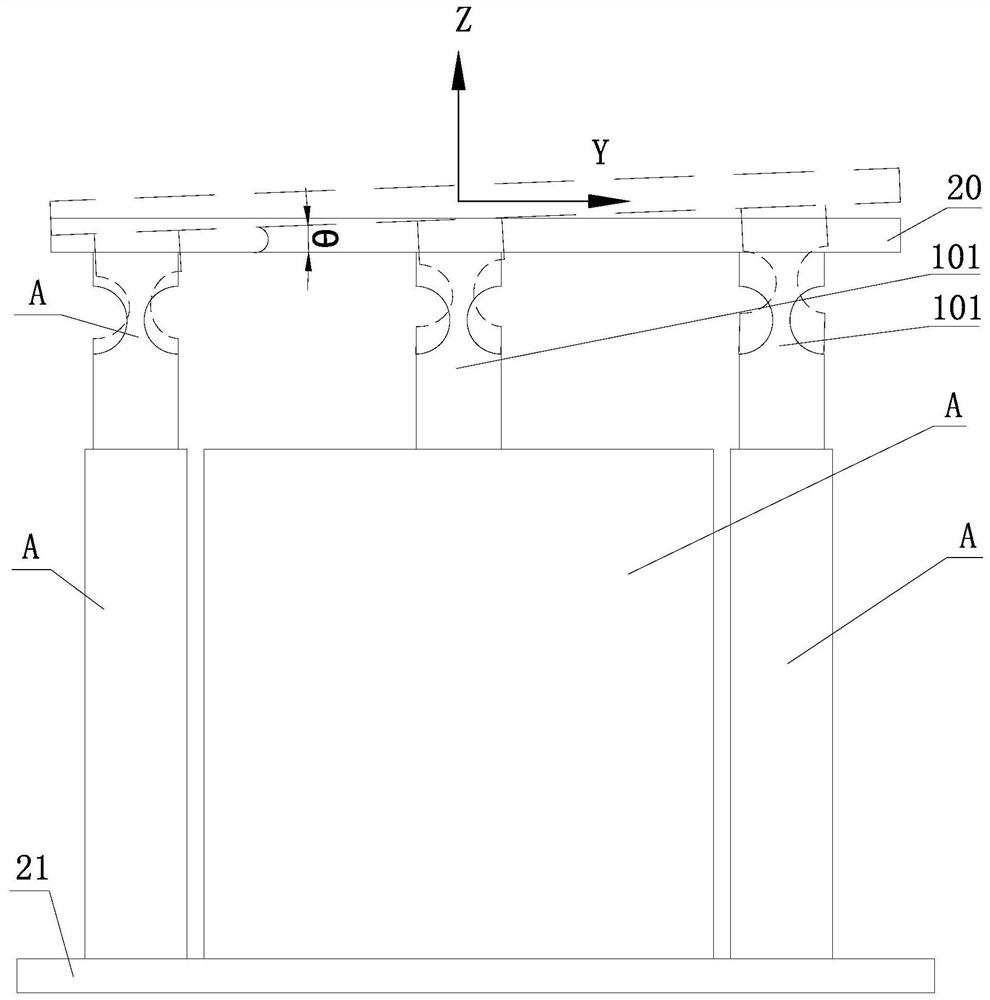 A three-degree-of-freedom piezoelectric pointing adjustment device and platform control method for keeping power off