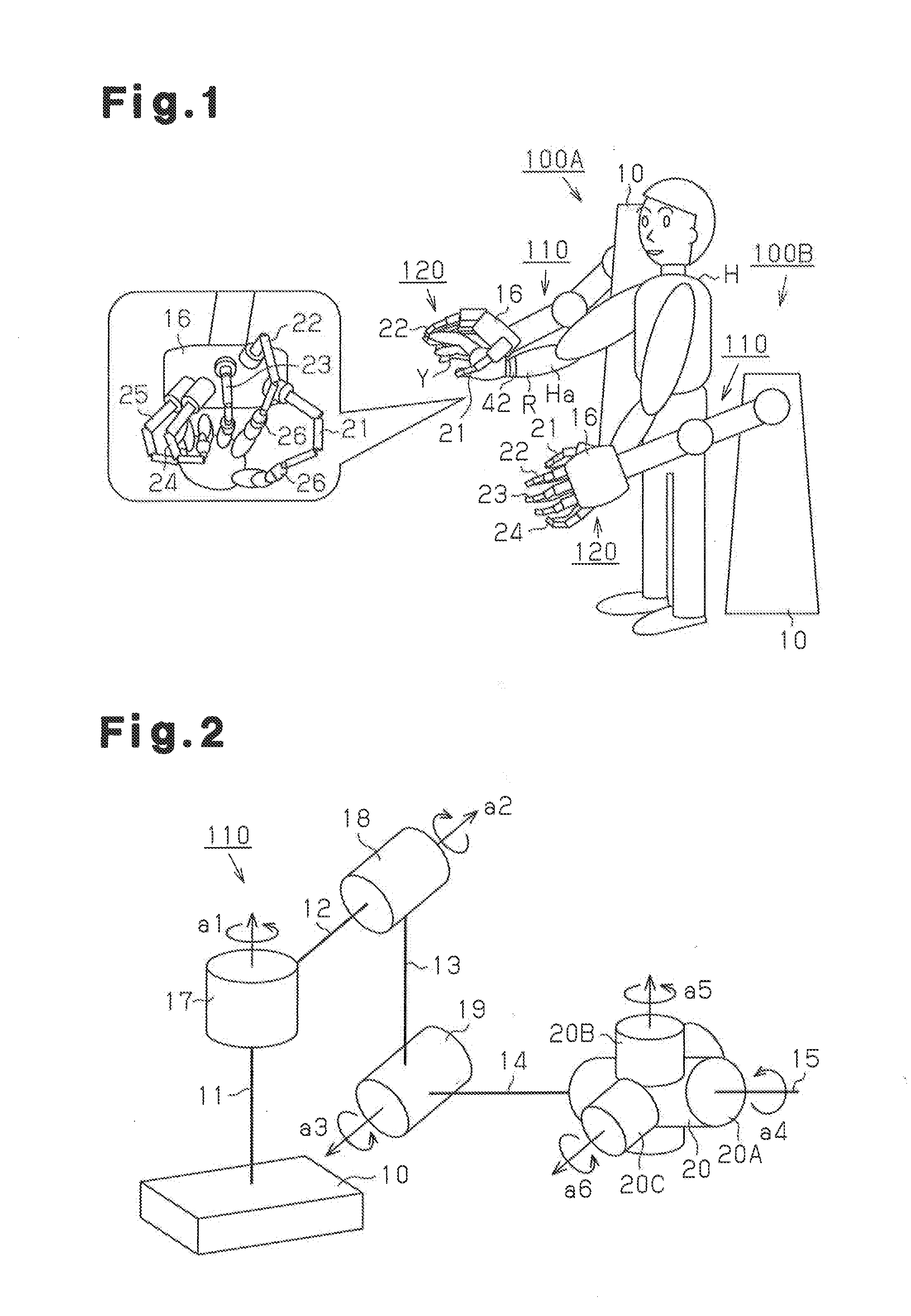 Side-type force sense interface