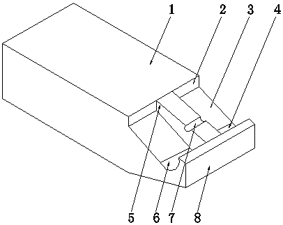 Special-shaped block for fixing all-fiber trolley furnace wires