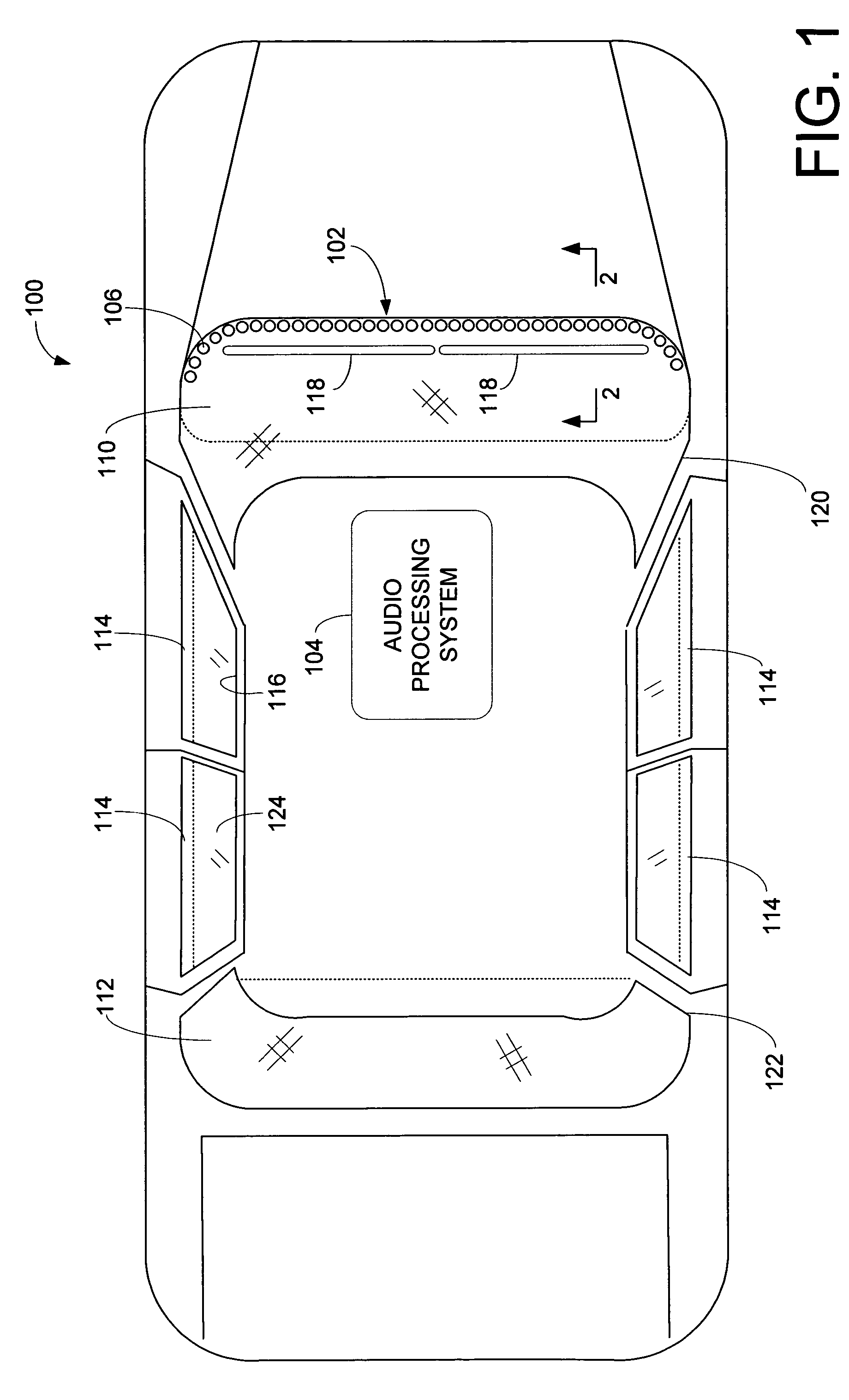 Vehicle loudspeaker array