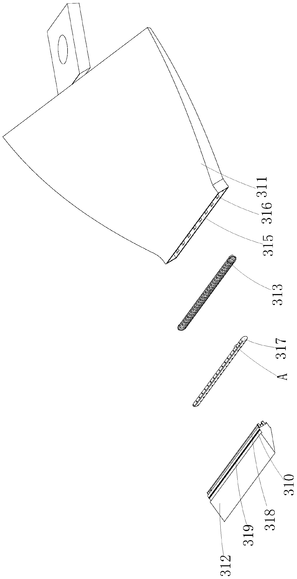 Cement raw material taking machine capable of lubricating tracks