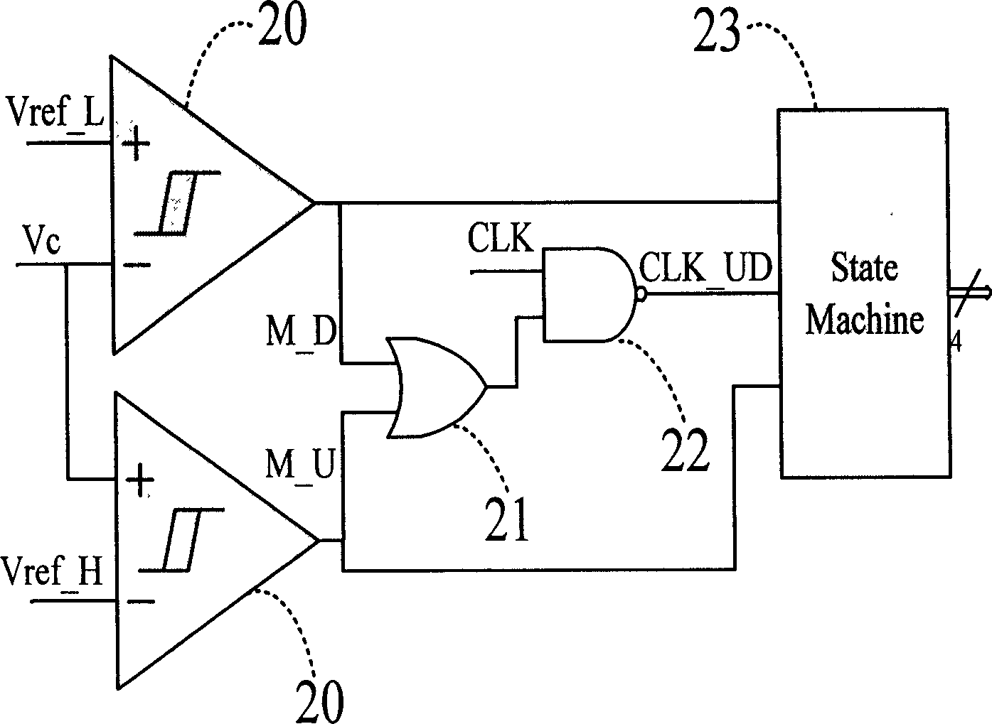 Automatic regulating method and circuit for phase locking loop frequency synthesizer switch capacitor