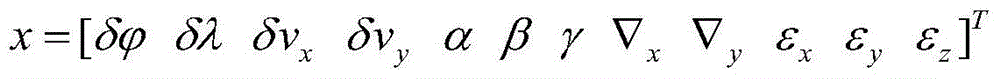 Marginalized cubature Kalman filter (CKF)-based gravity aided navigation method