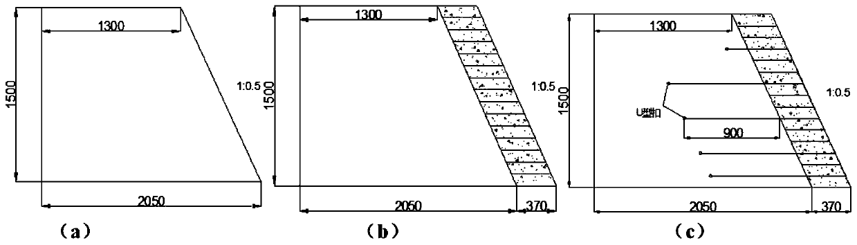 Reverse-bag type building slag geobag retaining wall, construction method and application