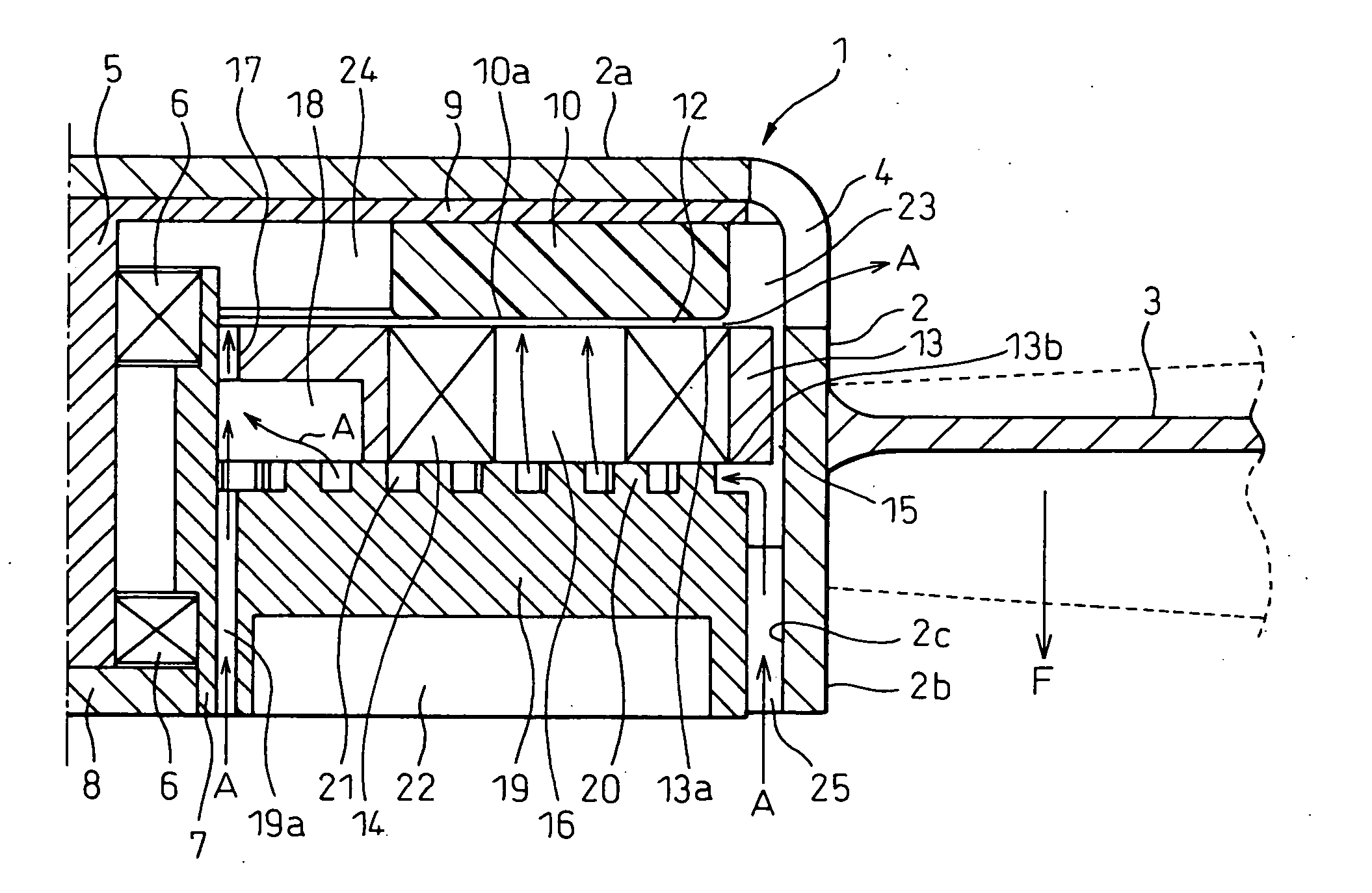 Compact and efficiently cooled fan motor