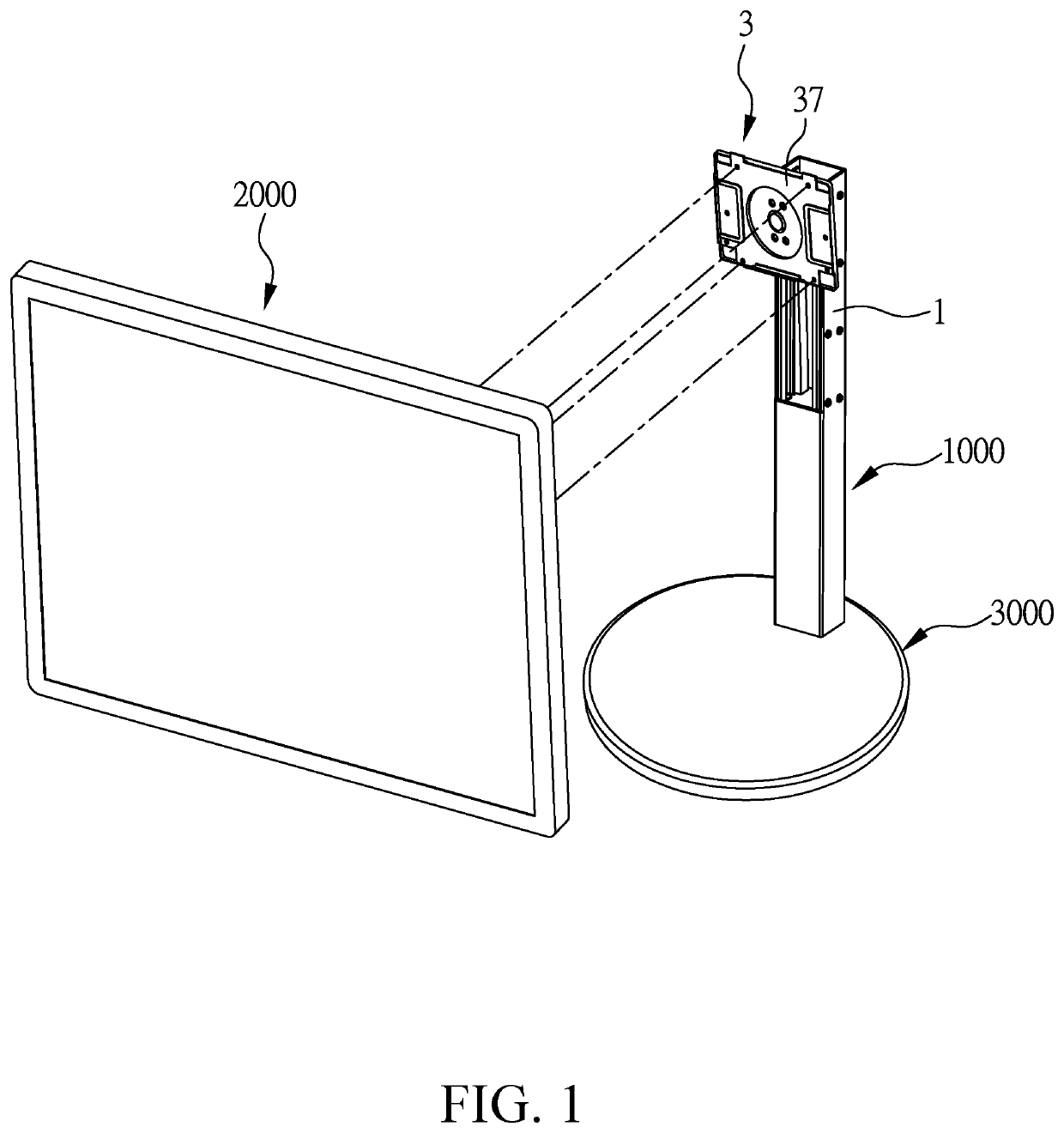 Elevatable supporting device