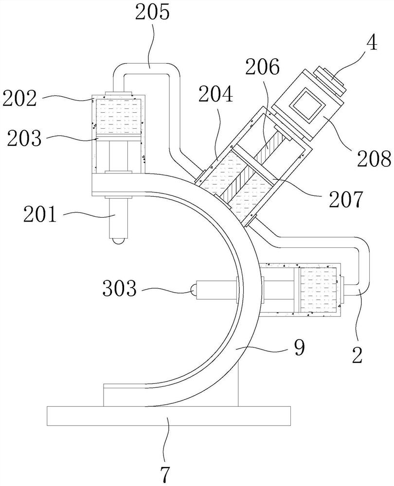 Automatic cutter adjusting device of woodworking lathe follow rest