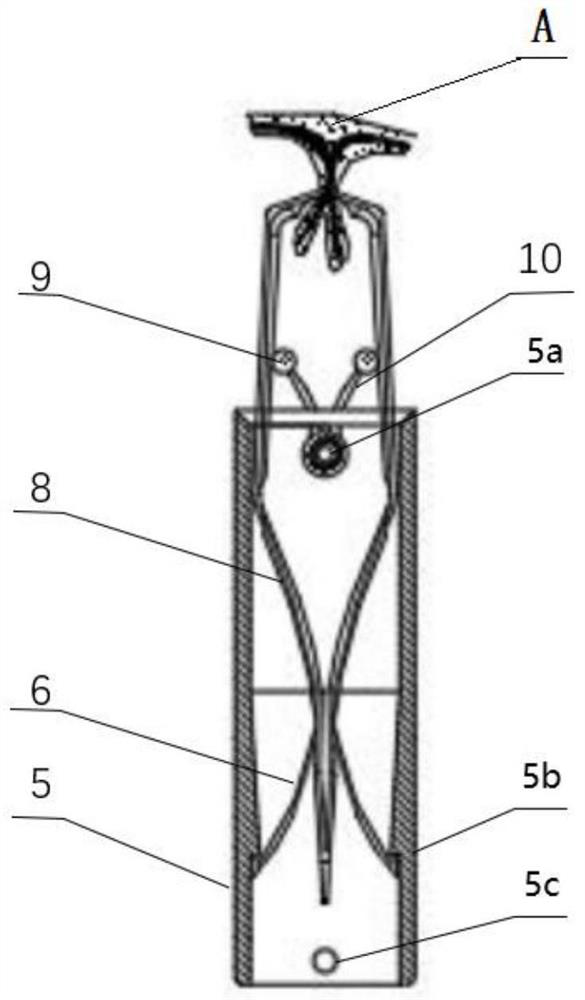 Hemostatic clamp opened by spring force and provided with degradation structure