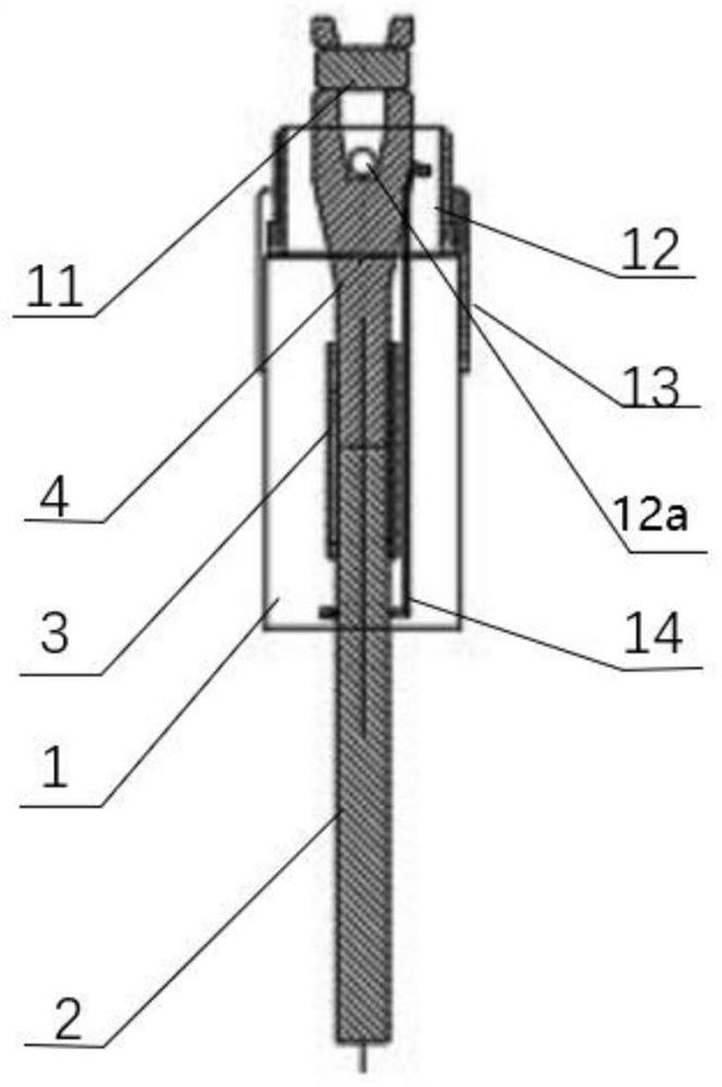 Hemostatic clamp opened by spring force and provided with degradation structure