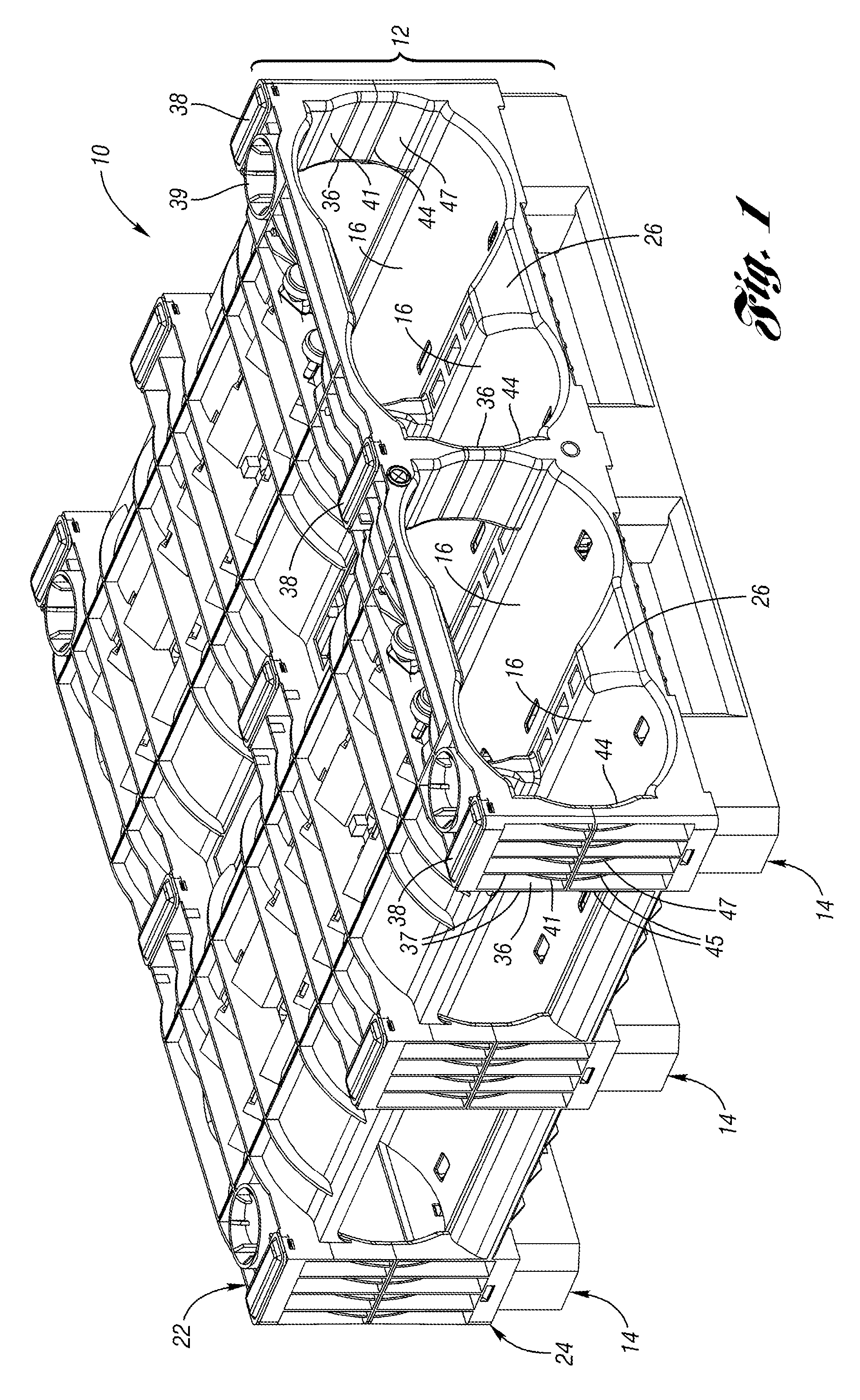 Rack for containers