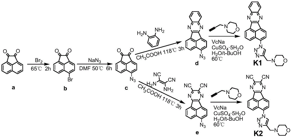 Synthesis and application of a class of acenaphtho[1,2-b]quinoxaline derivatives containing 1,2,3-triazole