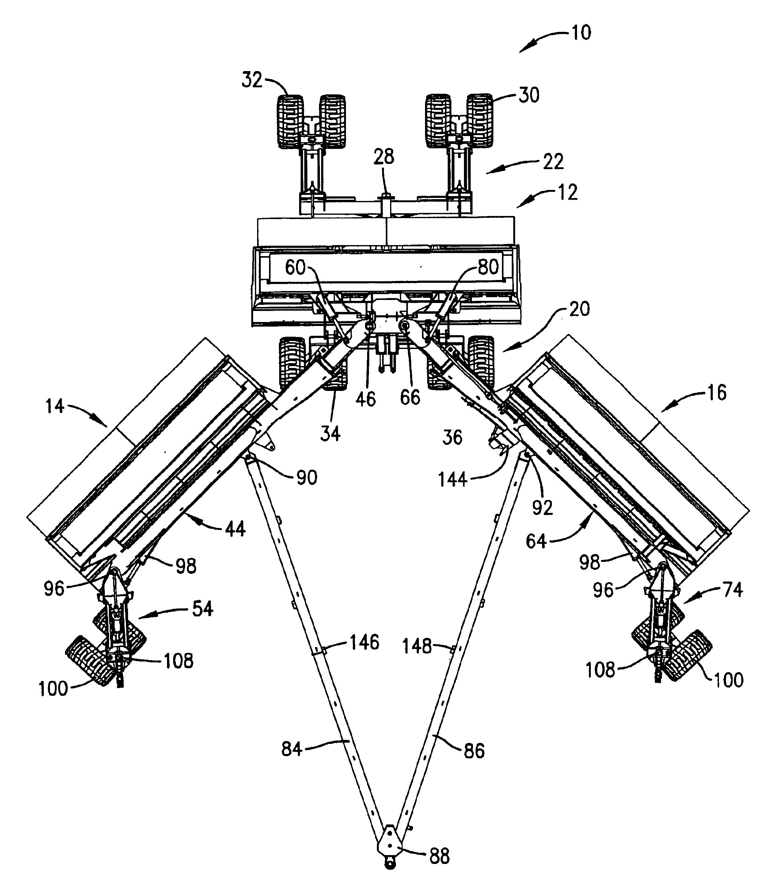 Front folding agricultural implement