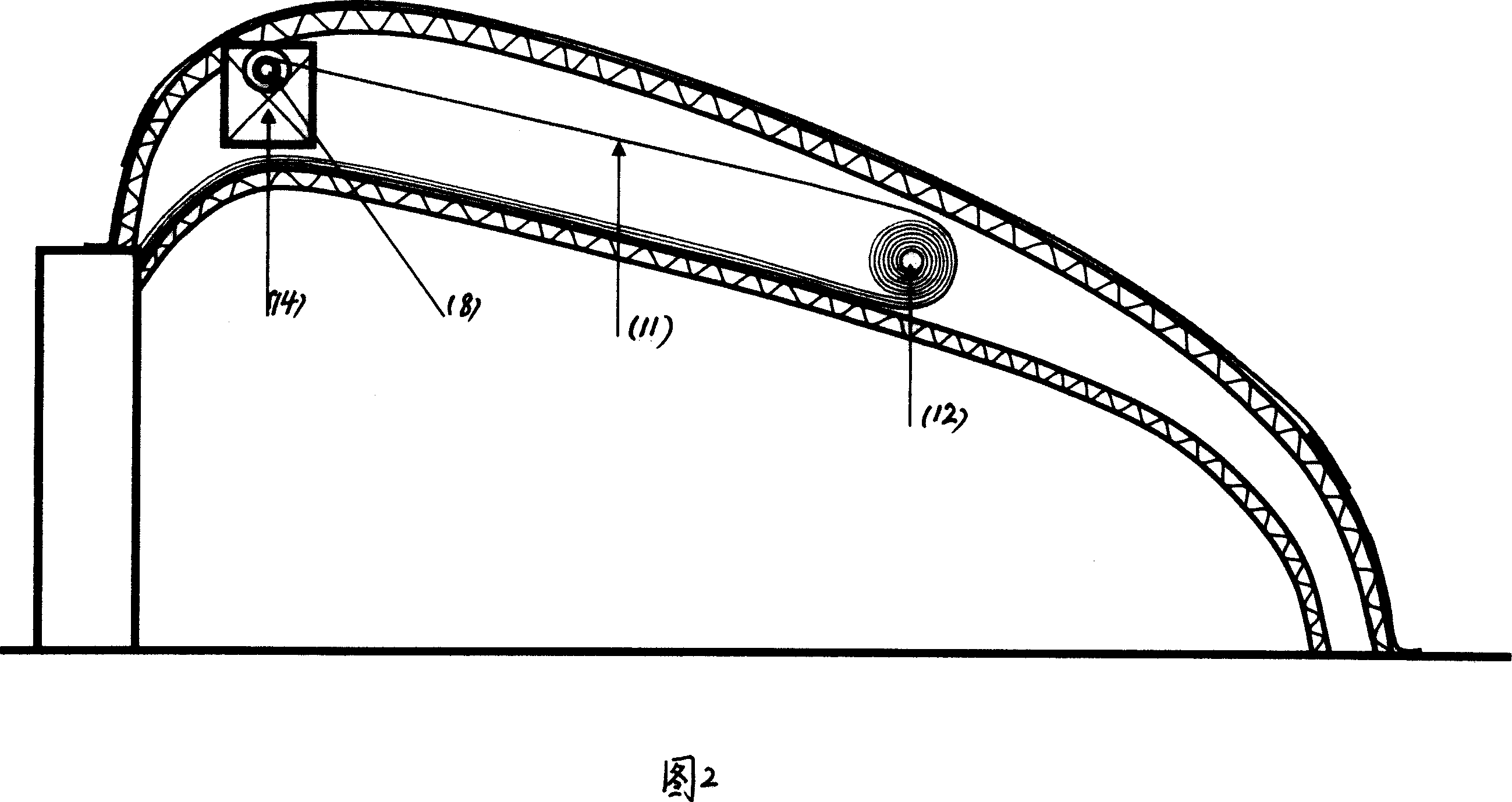 High-efficiency energy-saving type internal insulation day-light greenhouse