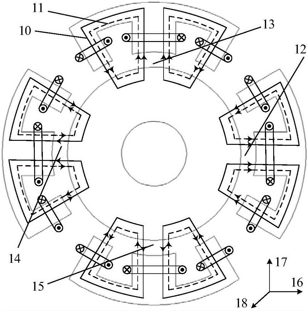 Axial-radial electrically-excited magnetic bearing