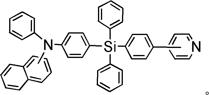 Tetraphenyl silicon containing organic semiconductor material and preparation method thereof and organic electroluminescent device