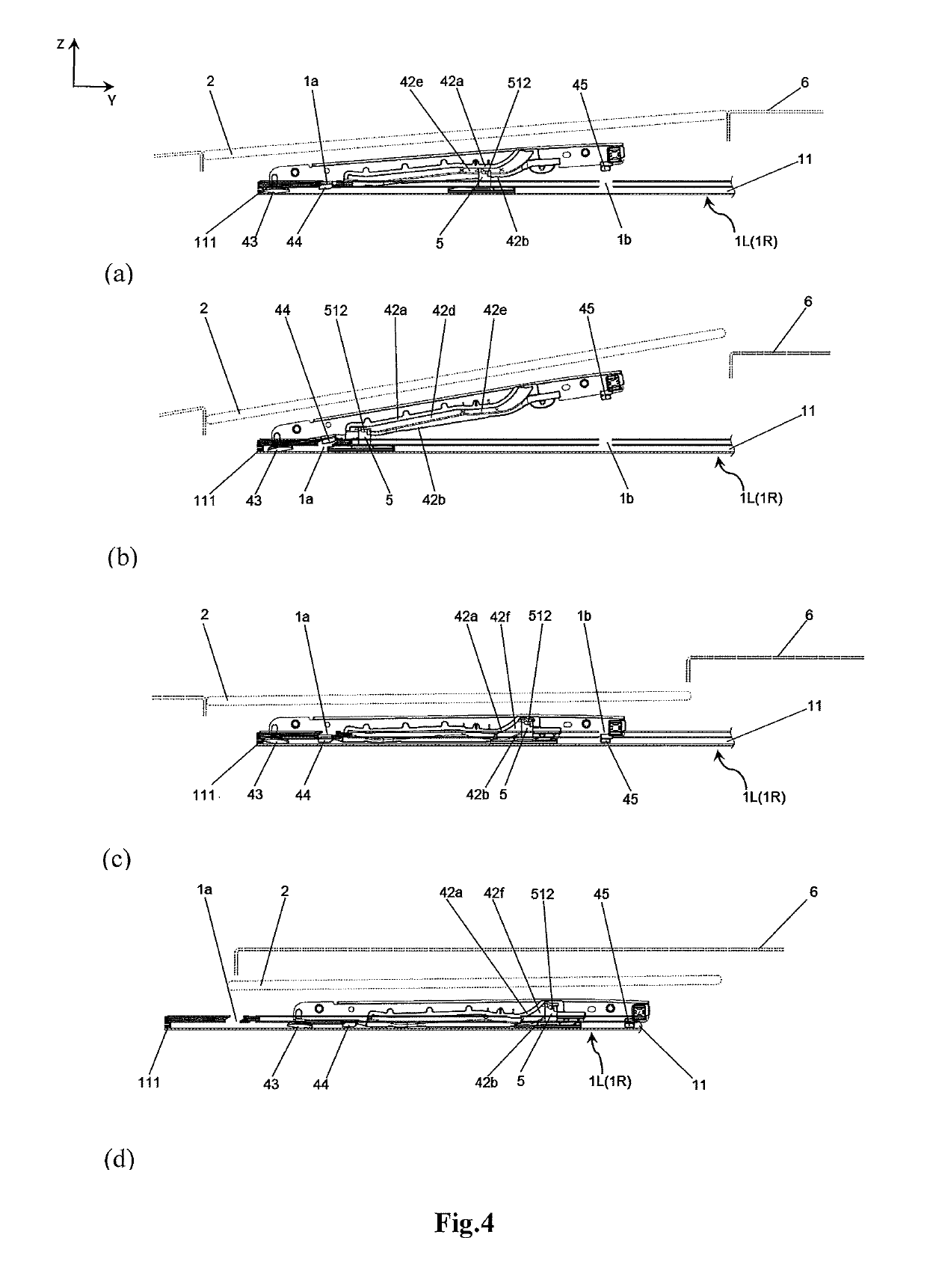 Opening and closing mechanism and sunroof device having the same