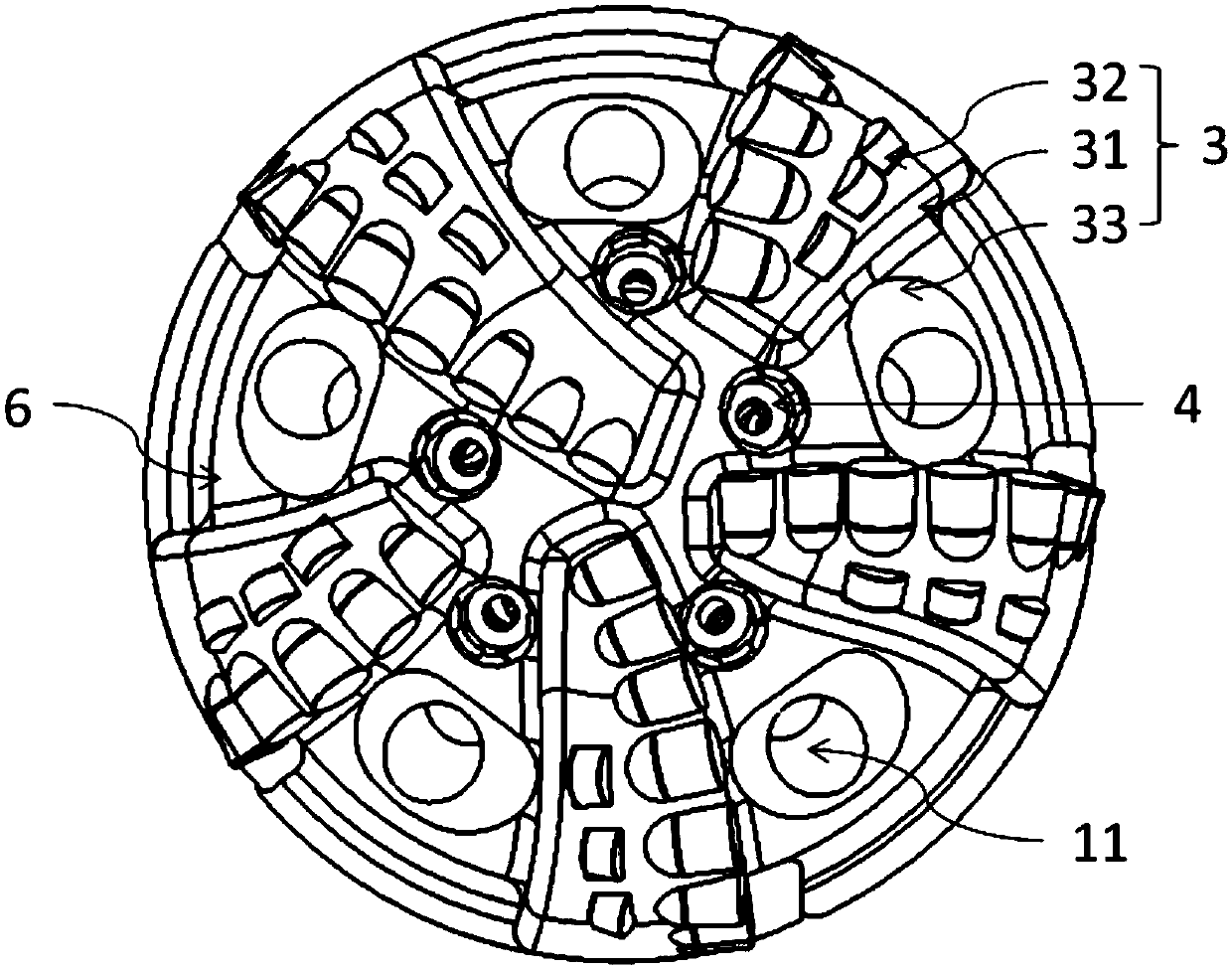 Jet flow drill bit with variable chip groove