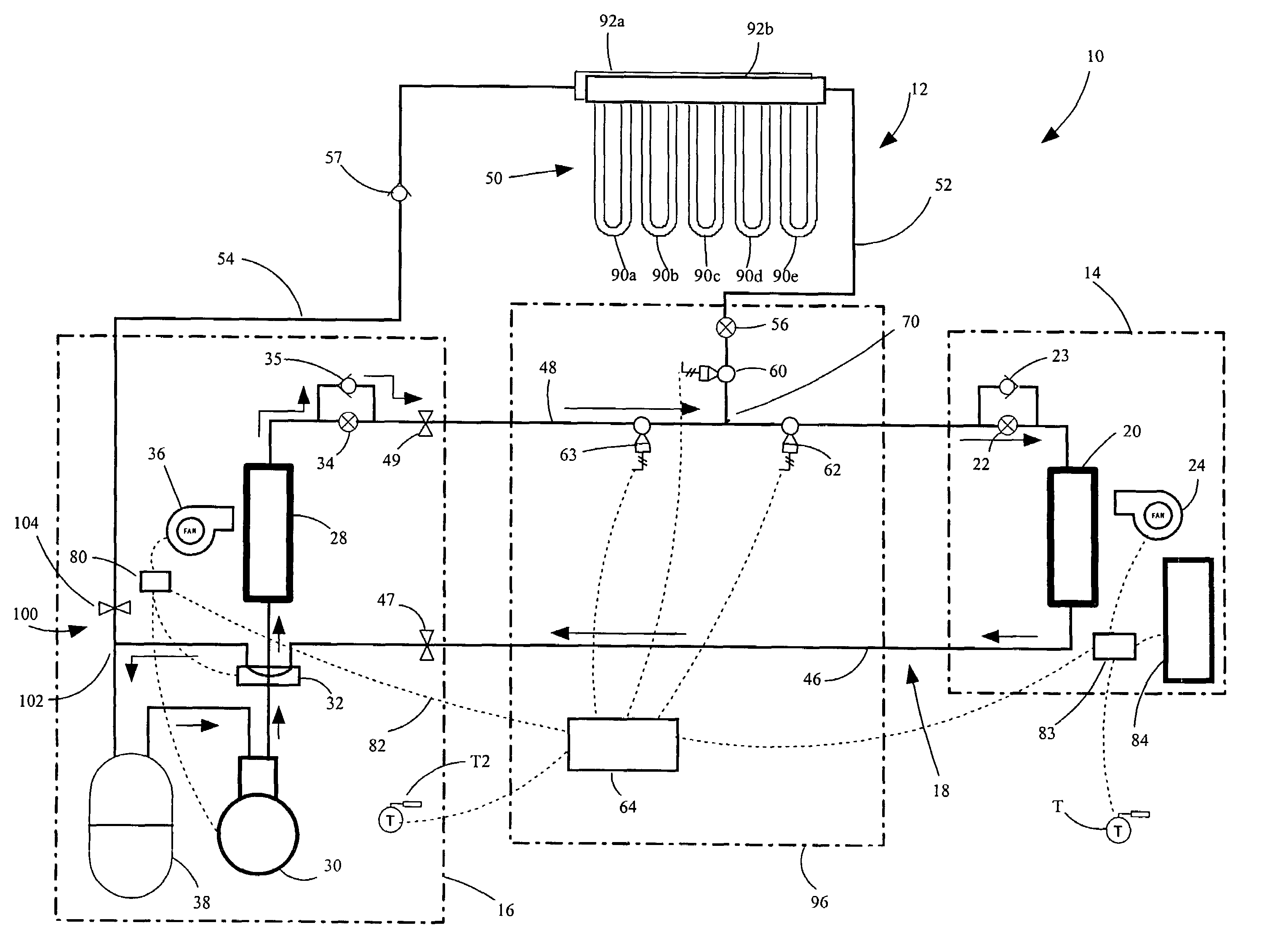 Hybrid heating and cooling system