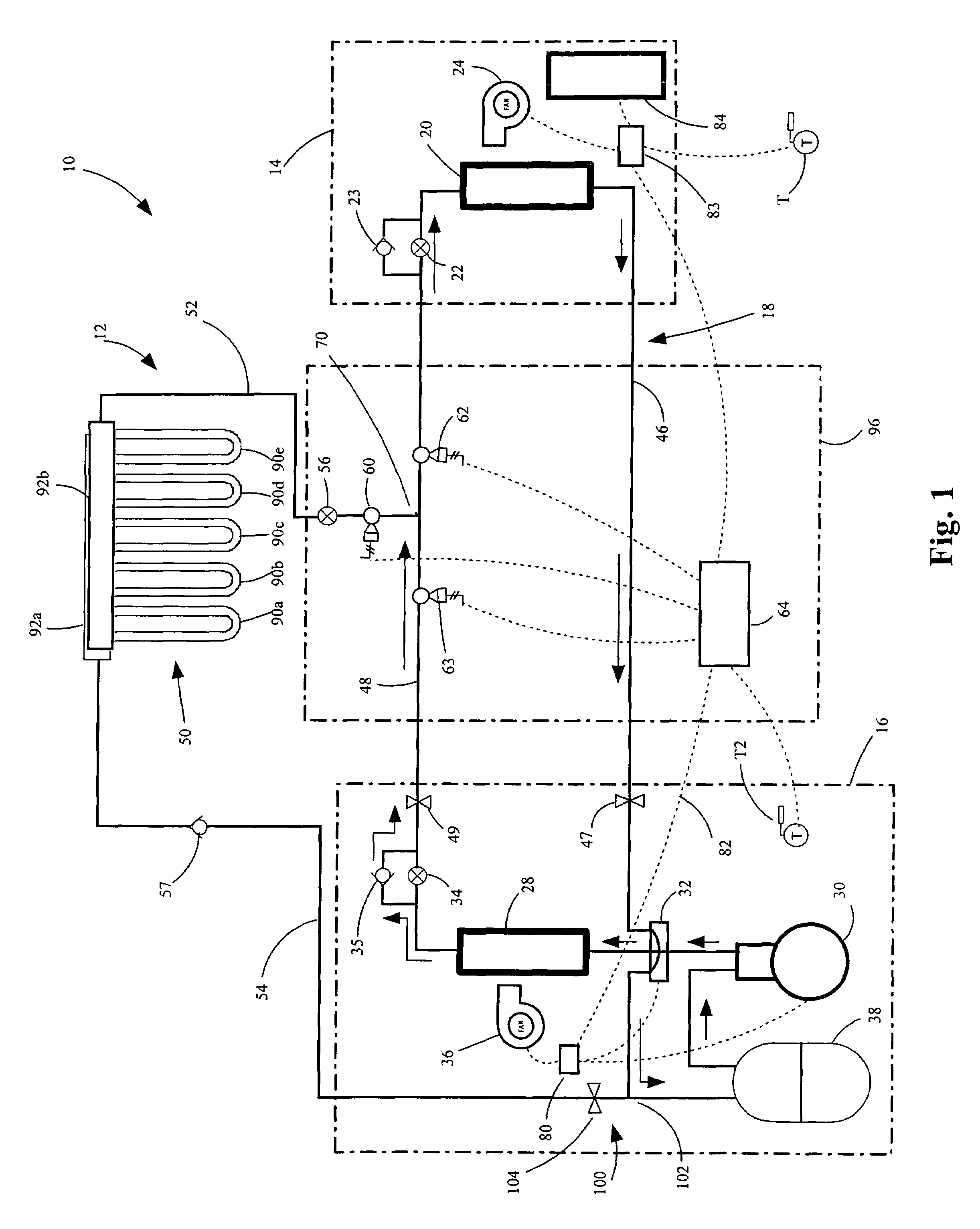 Hybrid heating and cooling system