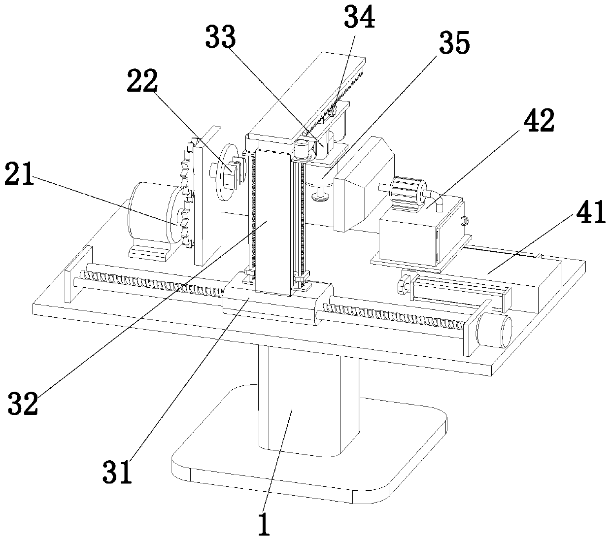 Large-cone-angle thrust tapered roller bearing outer ring large-angle machining numerical control grinding machine