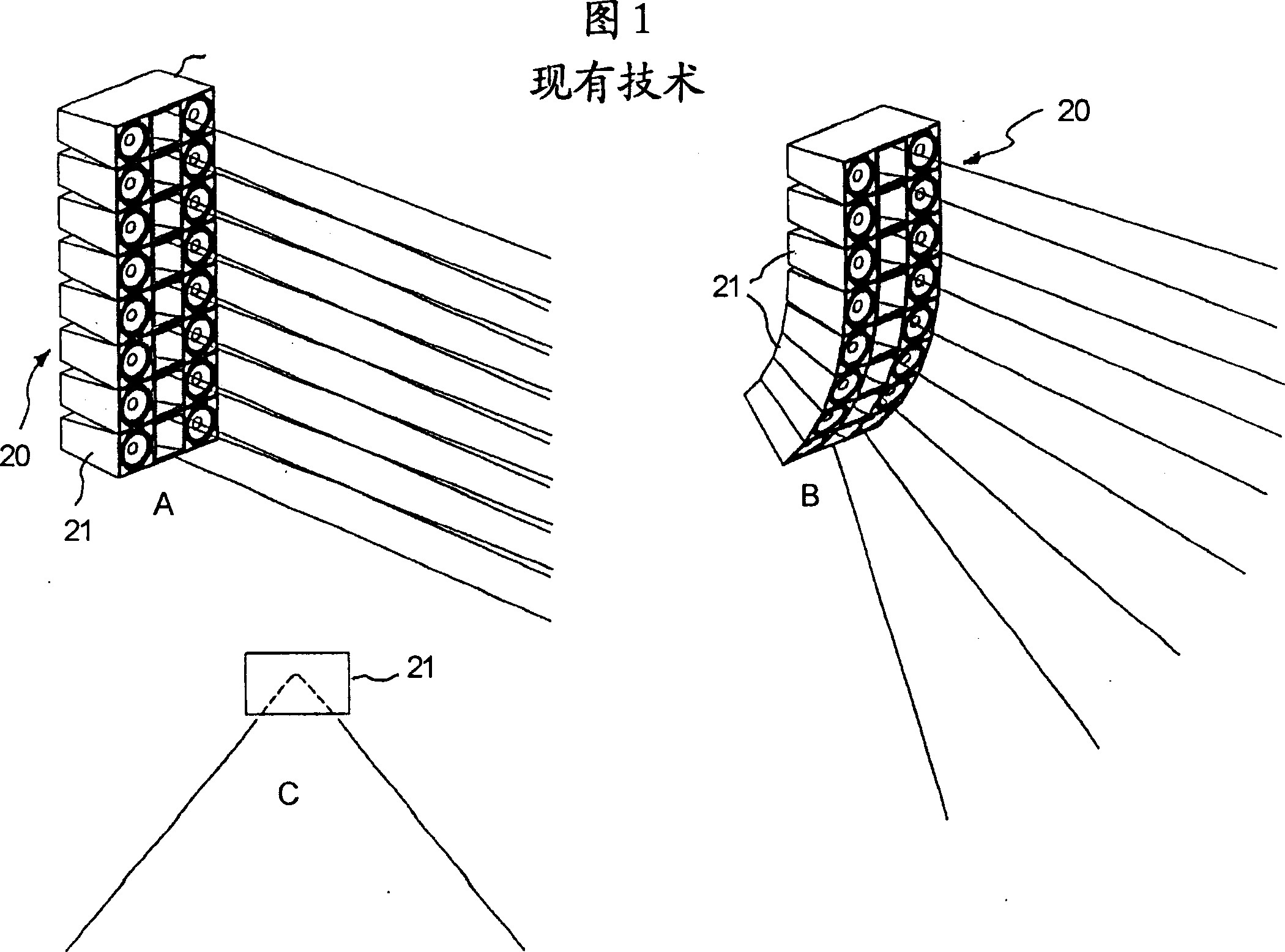 Loudspeaker enclosure element for forming vertical line array systems adjustable horizontal and vertical directivity