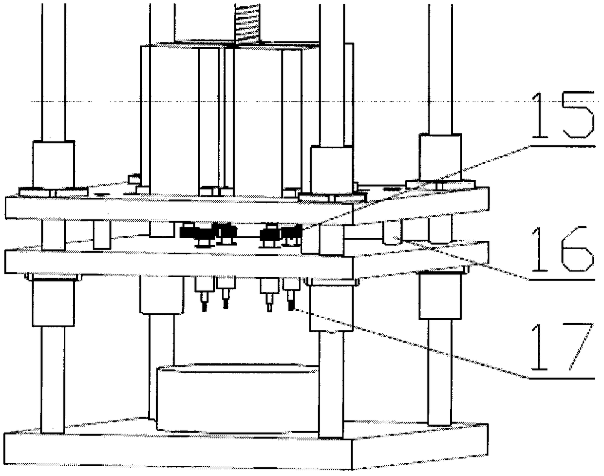 Four-axis linkage pressurized equipment based on diamond anvil cell press