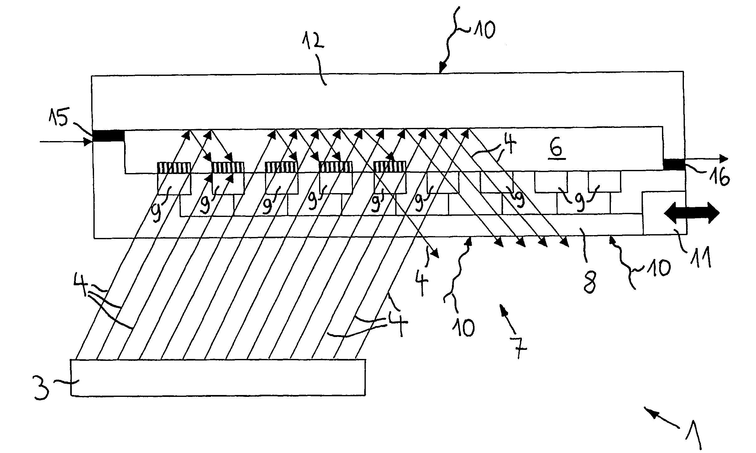 Method and device for the detection of at least one luminescent substance