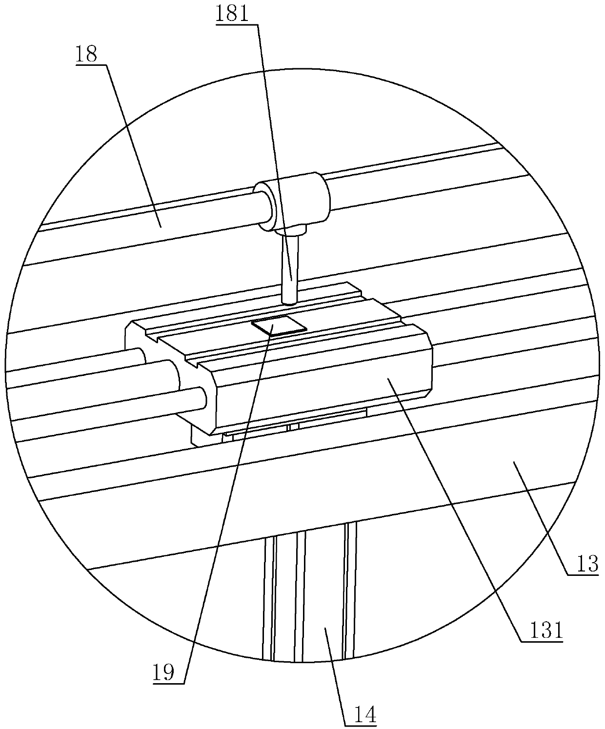 Feeding device of electromagnetic ore crusher