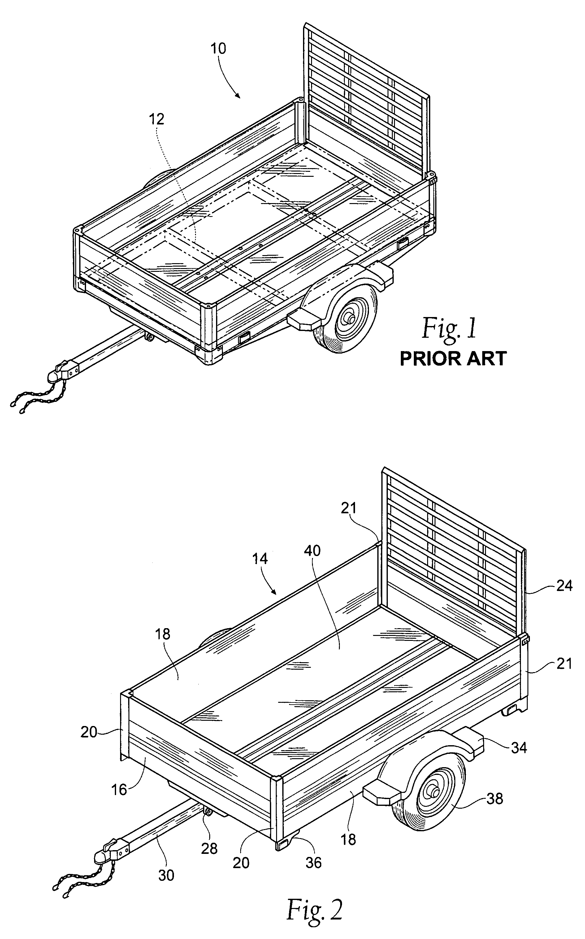 Frameless modular trailer