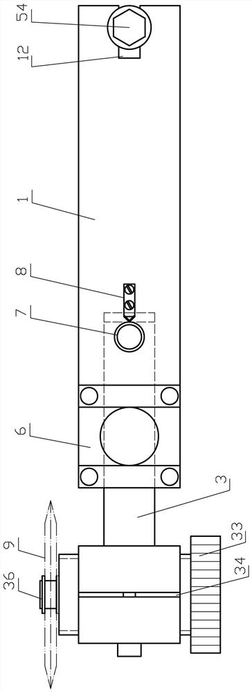 Heavy edge tearing knife rest convenient to adjust and working principle thereof