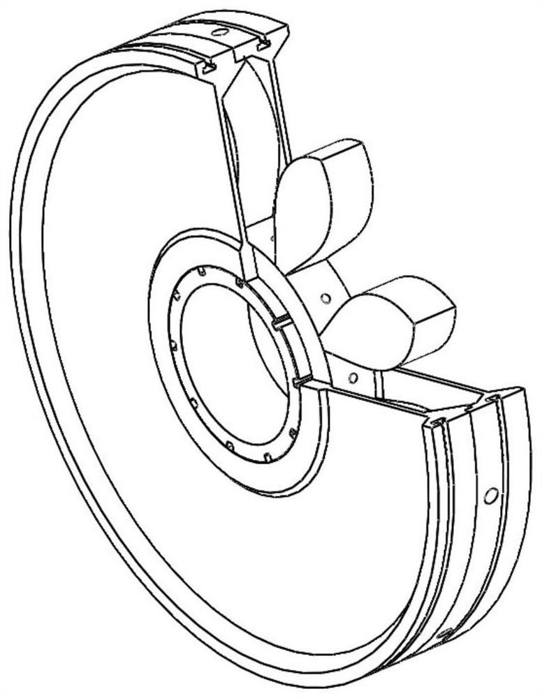 Spindle-shaped air entraining structure for secondary air system of gas turbine