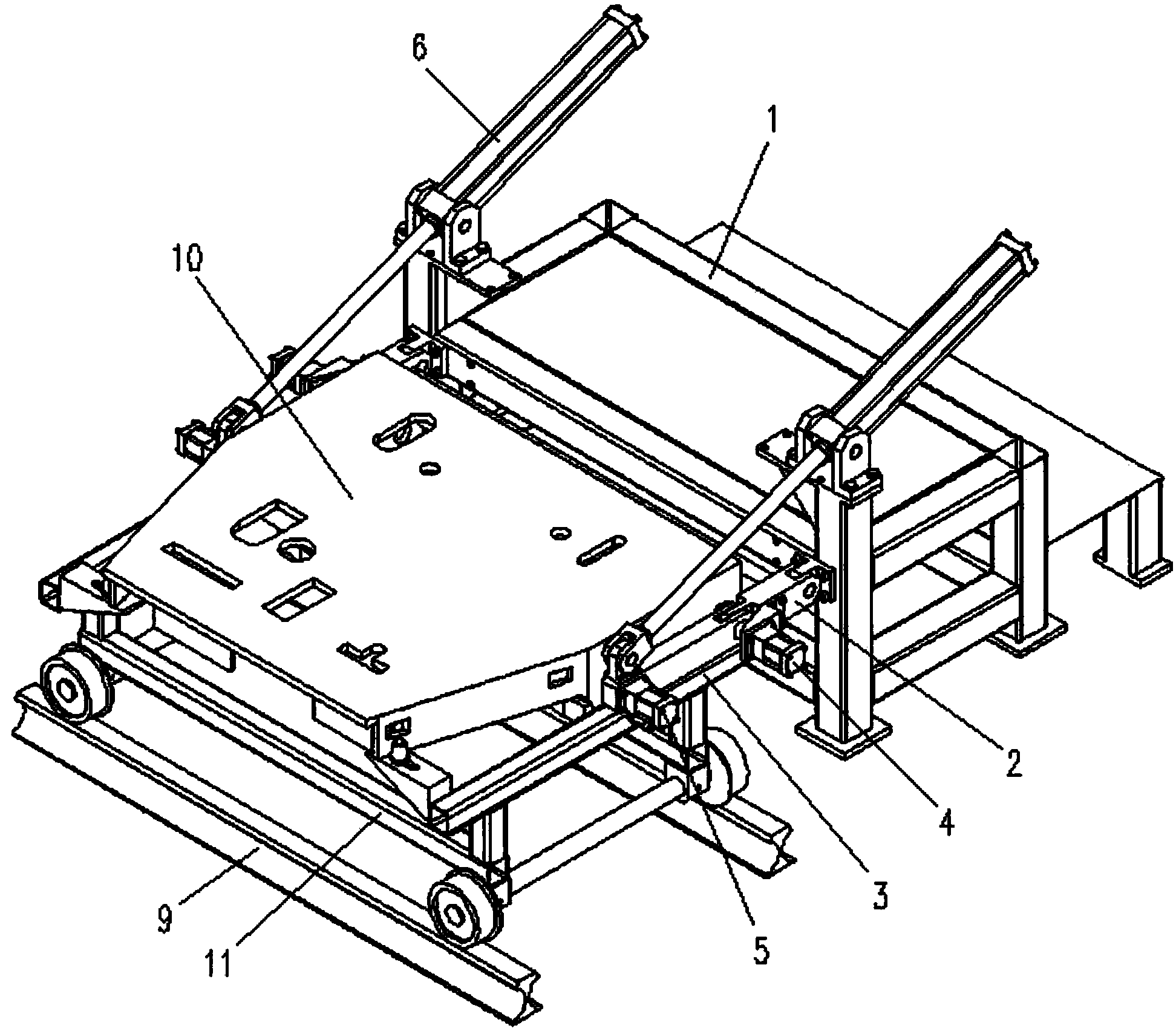 Turnover machine for assembling and base assembling device for engineering machinery