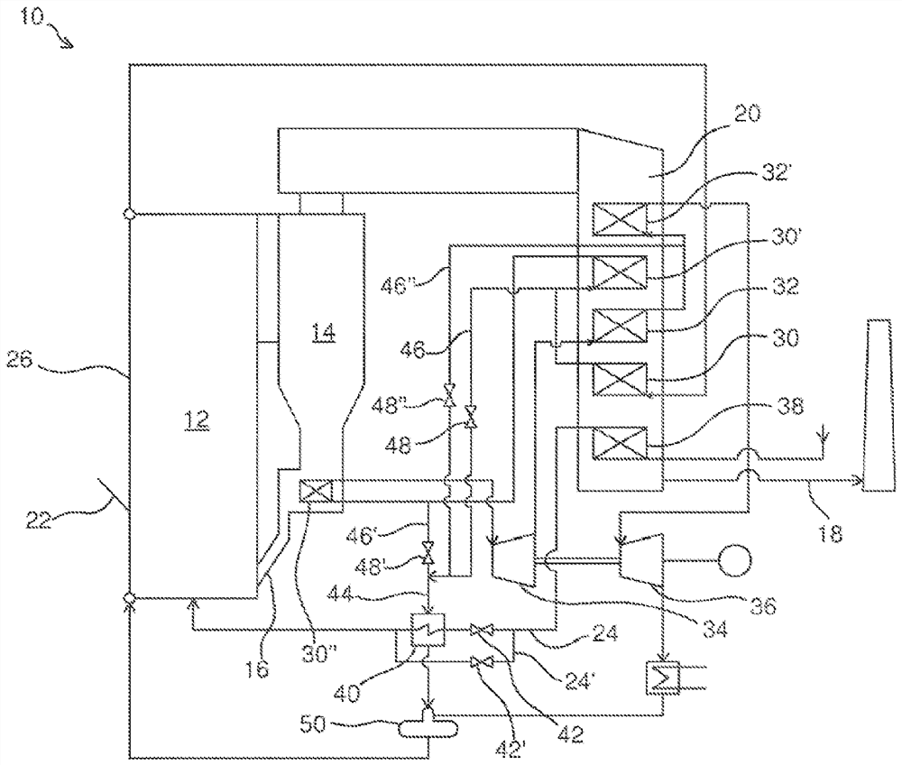 Fluidized bed boiler plant and method for preheating combustion gas in fluidized bed boiler plant