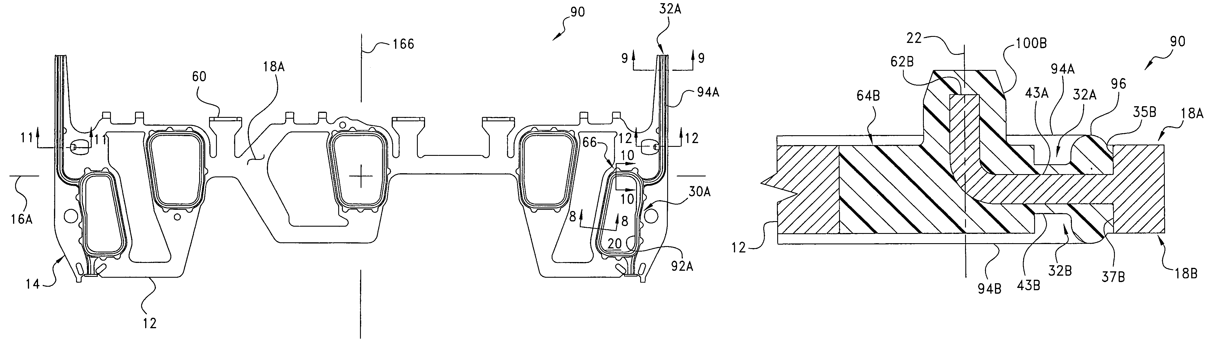 Retainer gasket construction