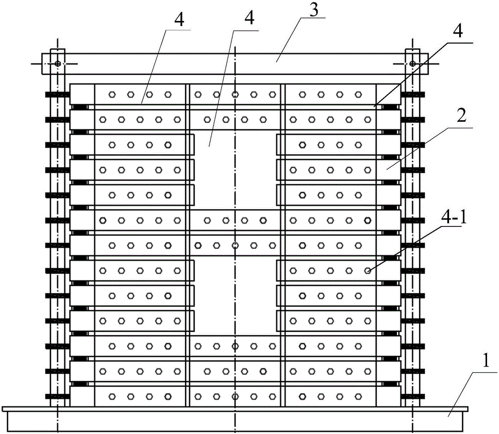 Laminated shearing box