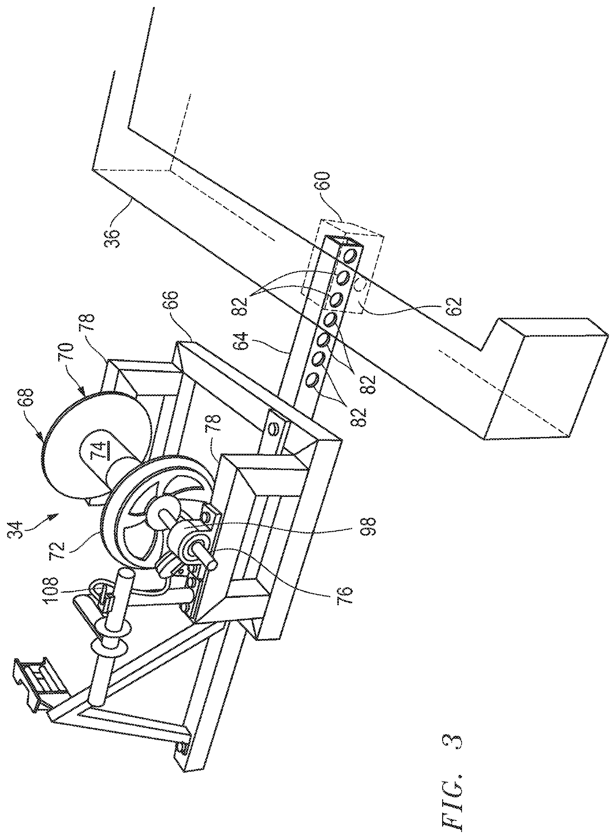 Apparatus and method for placing and tensioning an aerial, rope through a traveler of a power line