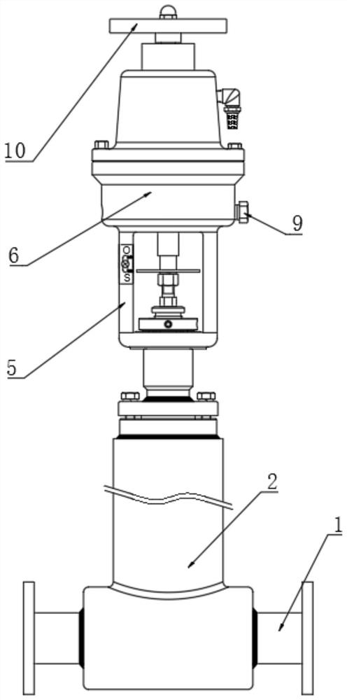 Vacuum jacket low-temperature pneumatic emergency cut-off valve