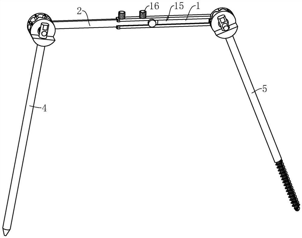 Lower limb equal-length calibrator for total hip replacement