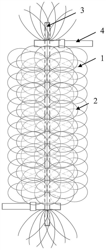 Double-knot fiber bundle floating ball biological carrier and microorganism attachment regulation and control method thereof